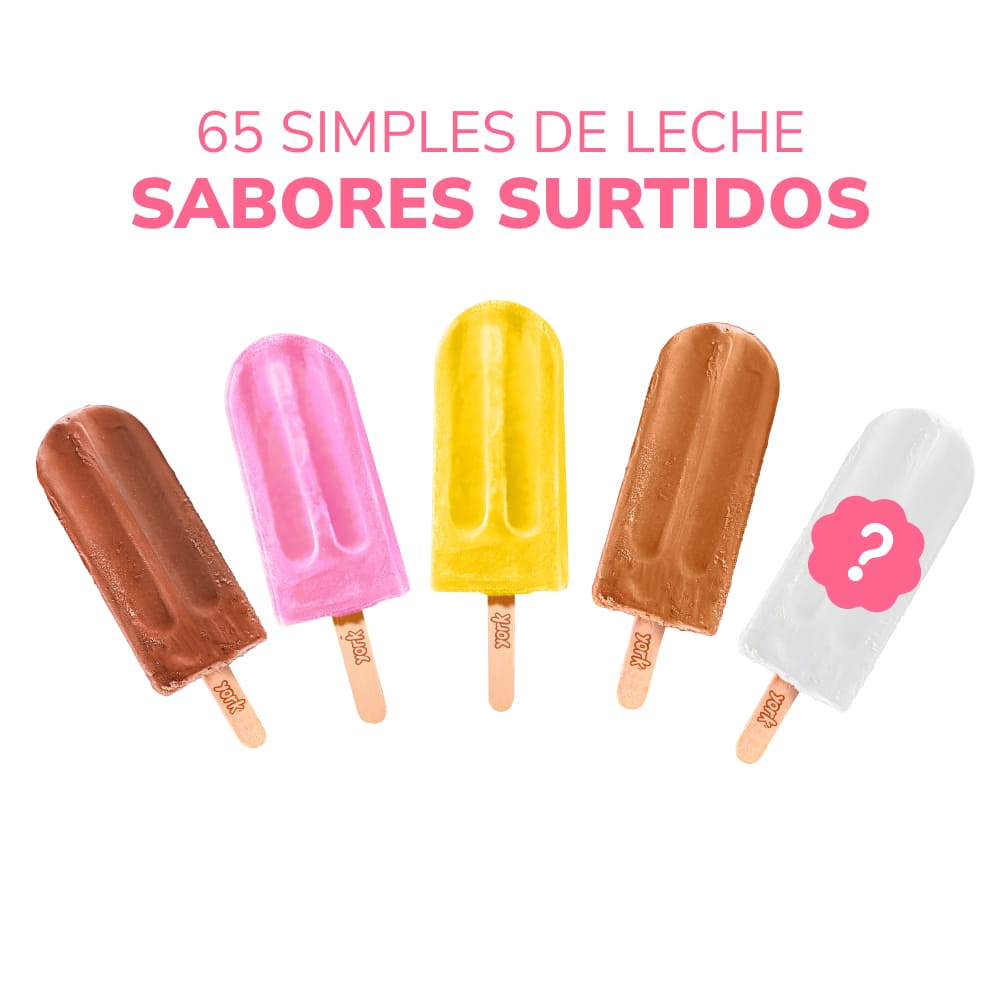 Caja Helados York - 65 Paletas Simple de Leche